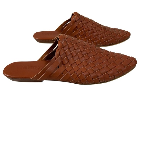Liberte Tulum Woven Leather Mule Slide Cognac Brown Size 10 - Picture 4 of 12